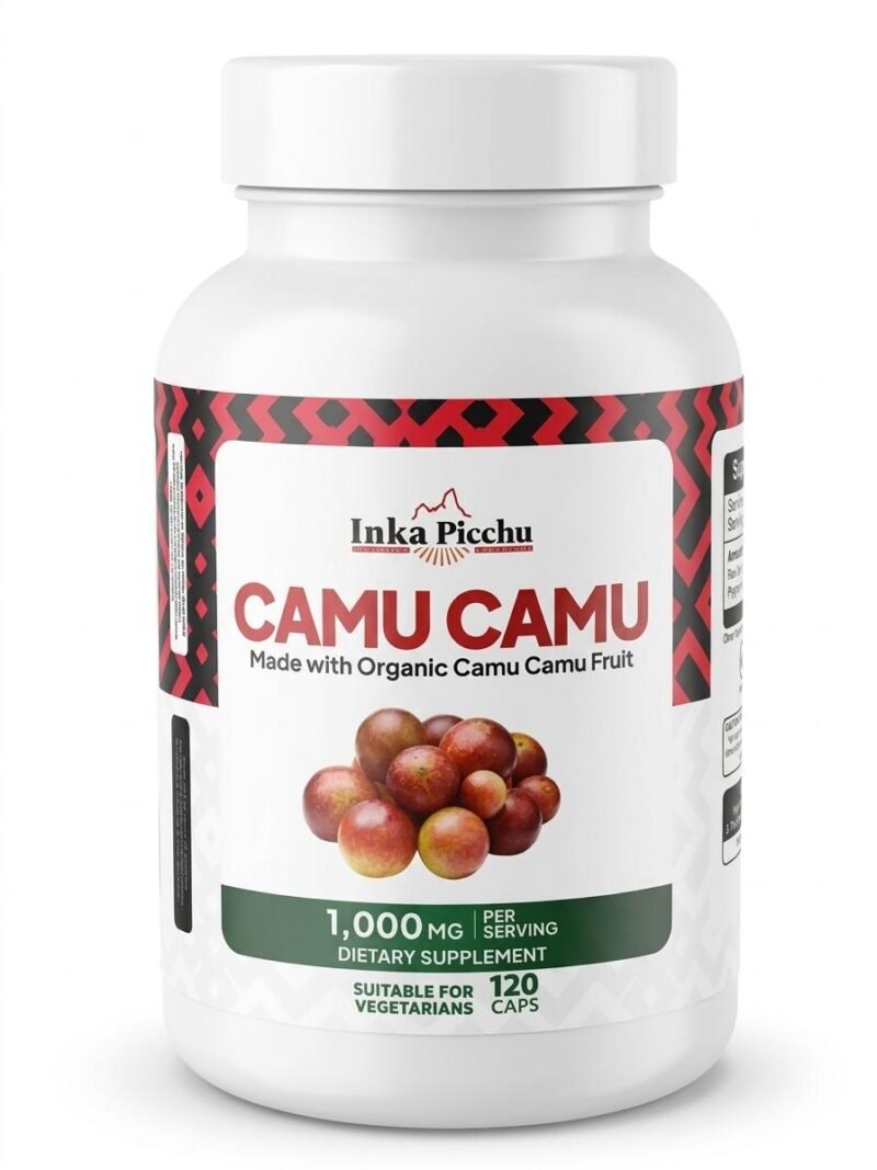premium camu camu capsules – 1000 mg | natural vitamin c & immune support | vegan, non gmo | 120 caps