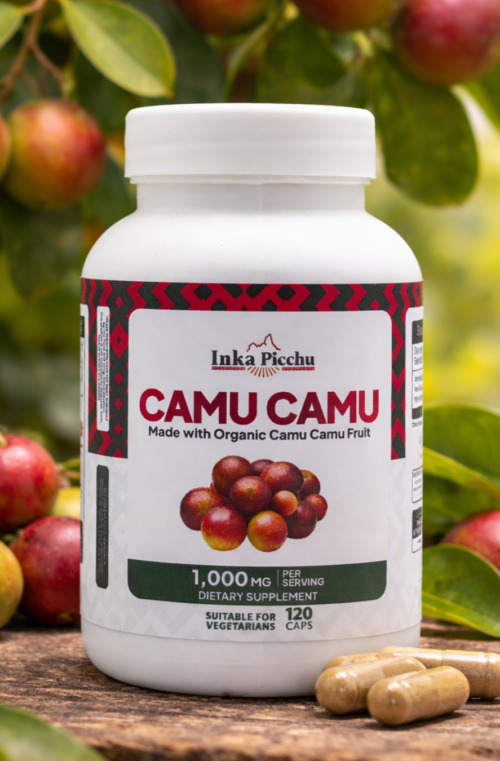 Premium Camu Camu Capsules – 1000 mg | Natural Vitamin C & Immune Support | Vegan, Non-GMO | 120 Caps
